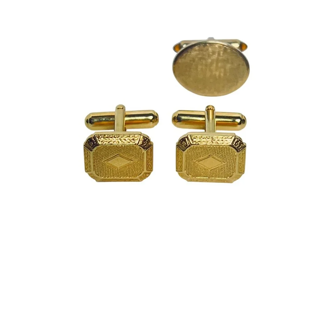Lot Of 3 Gold Tone Cufflinks (6139)